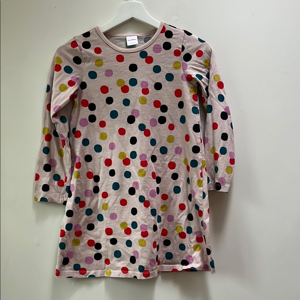 Hanna Andersson pink confetti celebration dress. Girls size 130cm / US 8